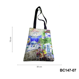 Sac fourre-tout vintage DAFNI BIG PAZAR en toile solide avec fermeture éclair, idéal pour toutes les saisons - Product Image 2
