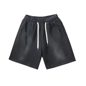 Best Selling New Vintage Faded Distressed Acid Wash Drawstring <b>Shorts</b> Puff Printing Custom 5 Inch Inseam Elastic Waist <b>Pockets</b> - Product Image 1