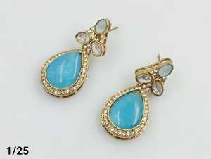 Joyería India al por mayor de último diseñador tradicional y de moda de pendiente jhumka Kundan para mujer joyería de pendiente elegante - Product Image 2