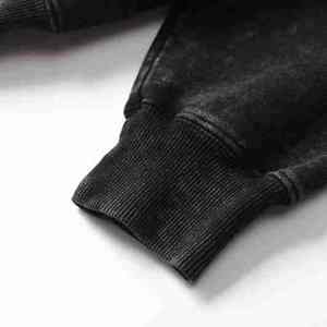 Vente en gros de sweatshirts délavés à l'acide en coton personnalisés pour hommes sweatshirts délavés à l'acide au design unique et à la mode pour hommes - Product Image 6