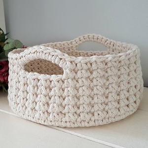 Organizador de cesta de bebé de algodón de ganchillo superventas cesta de almacenamiento de cuerda de algodón ecológica - Product Image 4