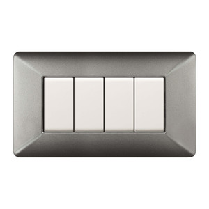 Piatto Easy Mod. Matix Alluminio Grigio Scuro 4p - Product Image 1