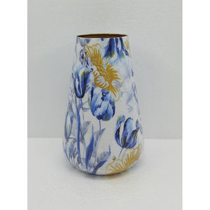 Diseño tradicional florero de metal calcomanía esmalte acabado para sala de estar hogar Decoración de mesa hecho a mano personalizado a granel - Product Image 3