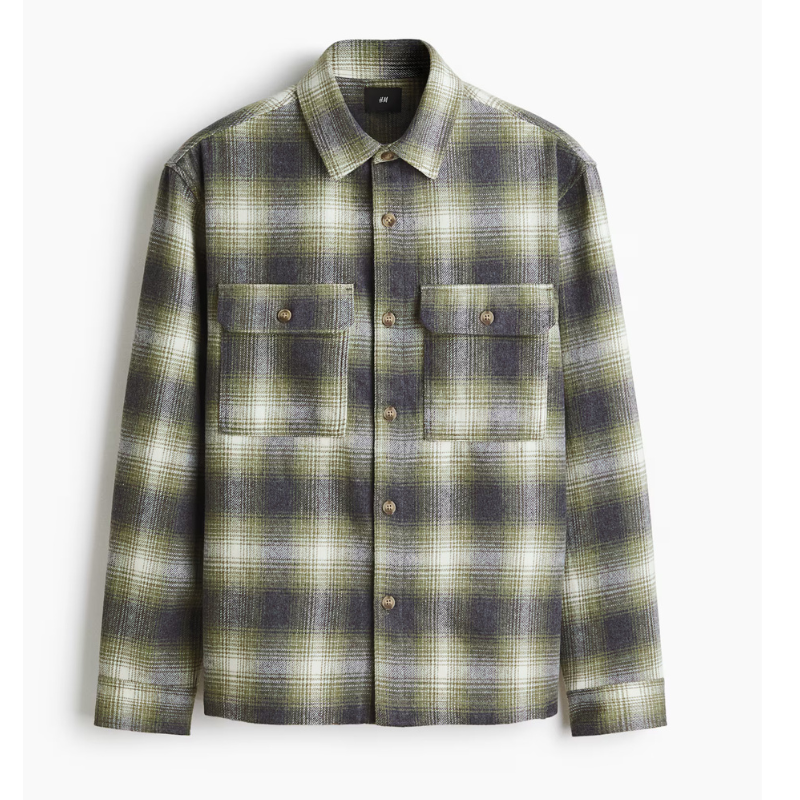 Dark khaki green/Checked