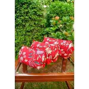 Juego de 3 Bolsas de Cosméticos de Estilo Vintage, Impresas a Mano, con Cierre, Ecológicas, Resistentes al Agua, con Asa Suave, para Viaje, Jaipur - Product Image 2