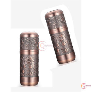 Export Quality Pure Metal Copper <b>Bottle</b> Embossed Design for Drinking Water From India Copper Water <b>Bottle</b> for Sale Drinkware - Product Image 1