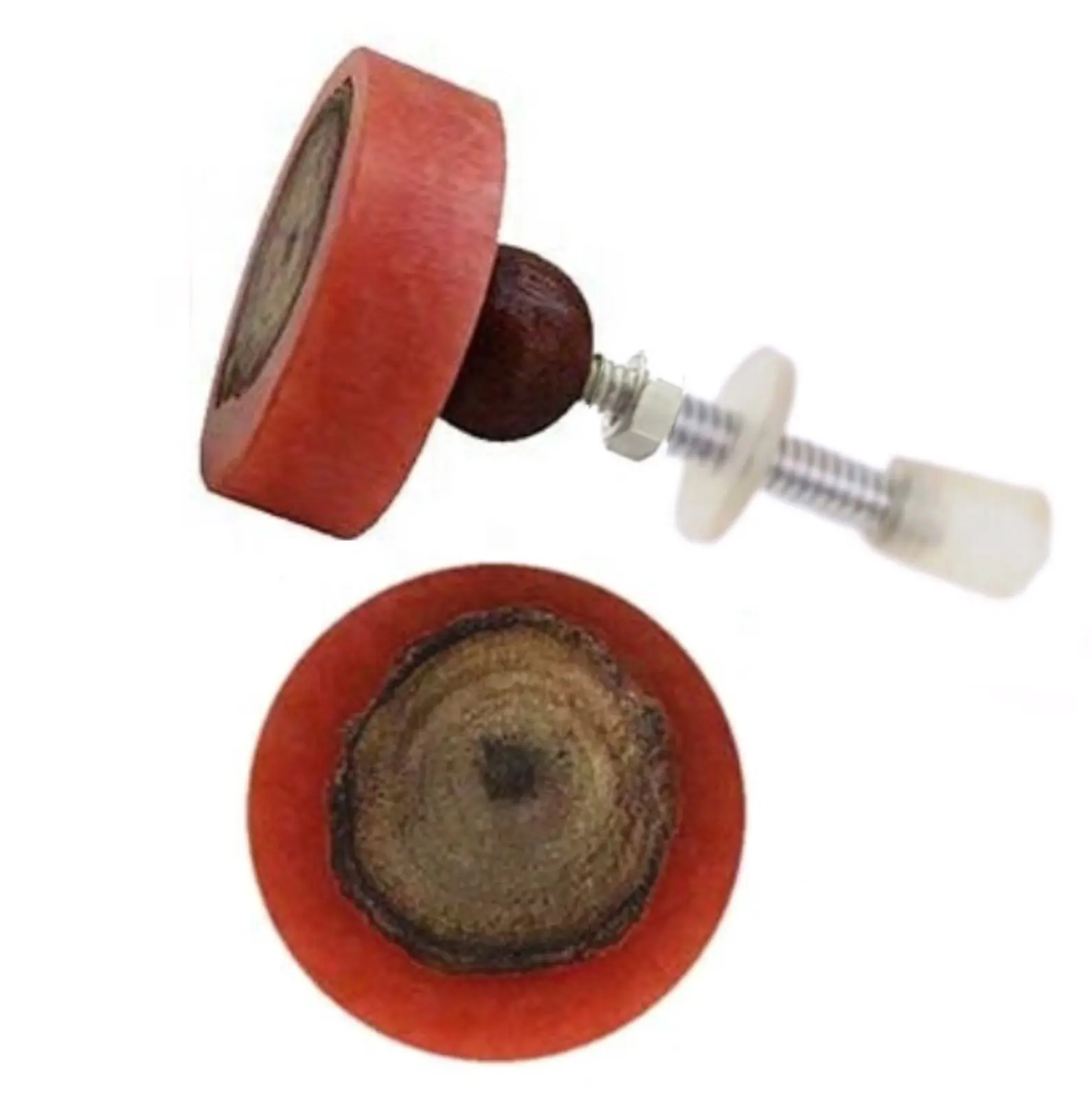 Boutons ronds en bois de corne d'os de résine de couleur rouge, poignées de tiroir d'armoire, Pulls CK 558