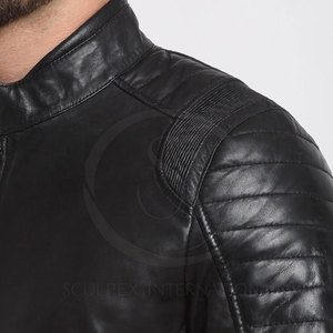 Chaqueta de Cuero para Hombre, Estilo Urbano, Transpirable, Impermeable, Ecológica, Moda de Invierno, Cuello Alto, Diseño con Letras, Servicio OEM - Product Image 6