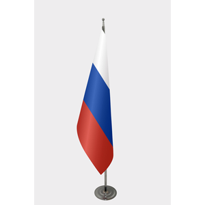 Drapeau d'intérieur russe personnalisé 3x5 pieds, impression numérique, mât en aluminium, bannières en tissu nylon plastique, logo personnalisé - Officiel Russe - Product Image 1