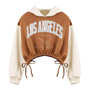 Sudadera con Capucha Corta Estampada de Gran Tamaño para Mujer, Estilo Casual, Nueva y de Alta Calidad - Product Image 5