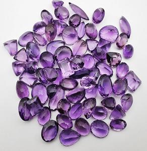 Améthyste naturelle de taille libre violette Mélange de pierres précieuses Forme Pierre lâche Calibré Fantaisie Cut Pierres précieuses à facettes - Product Image 4