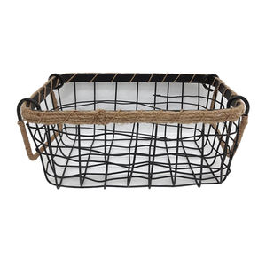 Best Seller <b>Metal</b> Iron Wire <b>Basket</b> in Round Shape Black Finished for Tabletop Living Room Multipurpose Storage <b>Basket</b> - Product Image 2