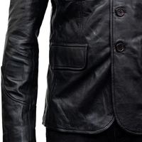 Veste de moto en cuir de vachette noir pur de haute qualité, personnalisée, style streetwear pour hommes, logo sur le devant, hiver