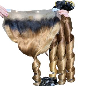 Magic Bouncy Vietnam Remy Cabello humano Trama única para mujeres Transparente HD Frontal - Product Image 1