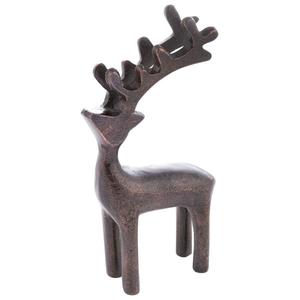 Sculpture de renne en bois de cerf de luxe doré Décoration de mariage Statue d'animal Modèle personnalisé Artisanat en métal Sculpture de renne Décoration - Product Image 5