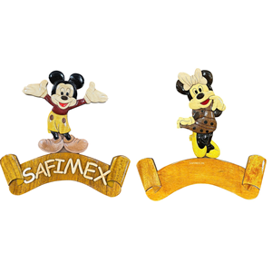 Plaques de nom en bois personnalisées à suspendre pour enfants, plaques en bois intarsia, couleurs peintes, personnages de dessins animés en provenance du Vietnam - Product Image 2