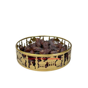 Plateau de service élégant en métal noir pour Ramadan Eid Mubarak, décoration du festival islamique, assiette à dessert et à collation pour décoration de table - Product Image 6