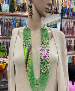 Collar de Cuentas de Semillas Multicolores de Alta Calidad, Diseño Étnico, Joyería de Cuentas con Cuello en V para Mujeres y Hombres, Diseño de Cadena Único, Regalo Elegante - Product Image 4