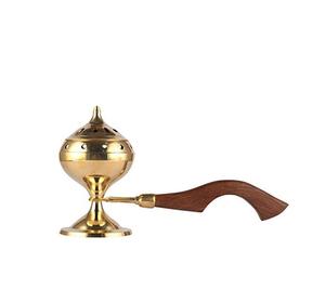 เตา bakhoor ทองเหลืองแข็งคุณภาพระดับพรีเมี่ยมพร้อมฝาและตาข่ายถอดออกได้สำหรับการเผาเตาถ่าน - Product Image 3