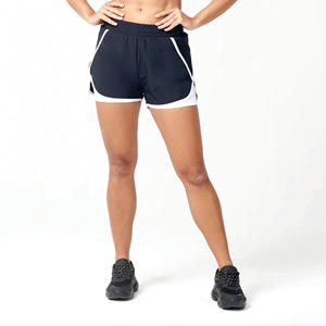 92% Polyester 8% Élasthanne Femmes Noir Lab 360 Never Stop Short 2 en 1 avec Doublure Intérieure Compressive - Product Image 6