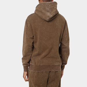 Sweat à capuche unisexe délavé à l'acide, brodé, respirant, hiver, 100% coton molletonné, logo personnalisé, service OEM pour hommes et femmes - Product Image 2