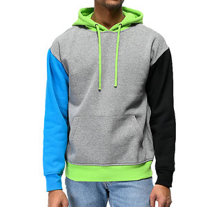 Sweat à capuche en molleton imprimé bicolore pour hommes de haute qualité et style décontracté hip hop épais pour l'hiver - Product Image 2