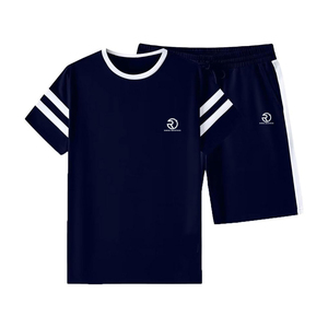 Customized Plus Size Men's Summer Training & Jogging Wear Set Breathable T-shirt & <b>Shorts</b> with Custom Design - Product Image 4