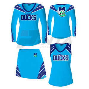 Concevez votre propre uniforme de cheerleading personnalisable pour adultes, logo frontal, matière Spandex/Polyester, haute qualité, respirant - Product Image 2