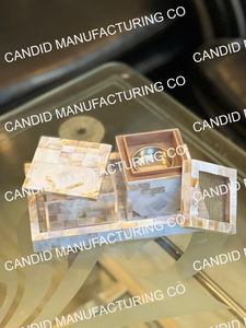 2025 New Design Resin <b>Bakhoor</b> Set Eid Ramdan Gift <b>Oud</b> Incense Burner <b>Oud</b> Storage Box Resin Mubkhar Arabian Home Decor Gift Box - Product Image 5