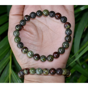 Ágata de piedra de sangre africana Natural de moda, cuentas redondas de 8mm, pulsera curativa de cristal, estilo Feng Shui, tema de Mascota, joyería de moda - Product Image 4