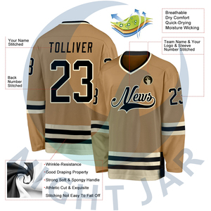 Nouveau meilleur maillot de hockey sur glace léger en gros, OEM, sublimé, logo personnalisé imprimé - Product Image 1