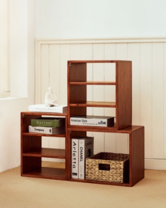 SINTERIOR MODERN MODULAR ACACIA WOOD <b>STORAGE</b> BOX SET of 8 STACKABLE <b>WOODEN</b> ORGANIZER <b>CRATES</b> WATERPROOF & ECO-FRIENDLY for HOME O - Product Image 2