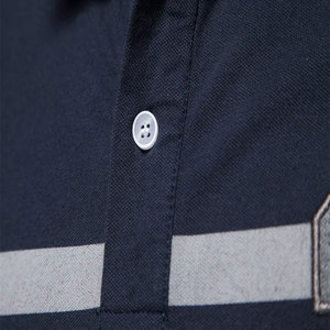 Polo de hombre de algodón de talla grande 100% de lujo para deportes al aire libre de manga larga con cuello de diseñador de buena calidad personalizado de fábrica - Product Image 3