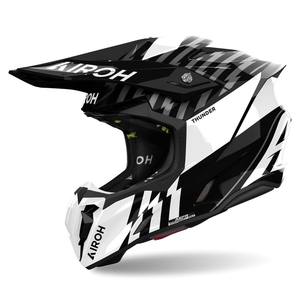 Casque de motocross-enduro Airoh Twist 3 Thunder Black taille XL, graphique brillant pour la conduite à moto - Product Image 2