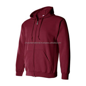 Wholesale 100% Fleece Oversized Plain Men's Hoodie Custom Made Full-<b>Zip</b> <b>Hooded</b> Sweatshirt With <b>Zip</b>-Up Feature and Printed Logo - Product Image 5