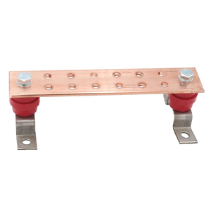 12 lỗ Viễn Thông tùy chỉnh Đồng nối đất thanh với đồng thau đinh tán cho điện liên kết thanh đồng mạ kẽm nối đất Thanh xe buýt - Product Image 1