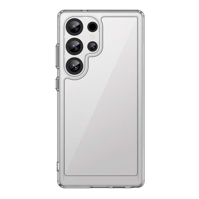 New Style Colorful Acrylic Transparent Soft TPU Electroplating Buttons Pure Color Design MOF-004 Lightweight Phone Case