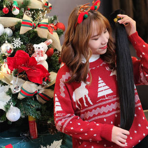 Extensiones de cabello Remy vietnamita de 30 pulgadas de grado superior de alta calidad, estilo de onda recta Natural de trama doble Invisible delgada - Product Image 5