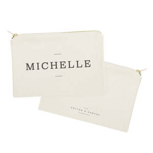 Modern Portable Travel Make-Up Pouch Personalized Name on Water-Resistant Polyester Style Embroidery Closure Type Zipper - Product Image 1