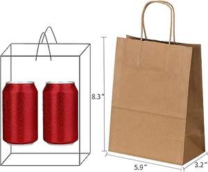 Vente en gros de sacs en papier kraft brun de haute qualité avec poignées prêts à être expédiés depuis l'usine du Vietnam pour l'emballage et le shopping - Product Image 3