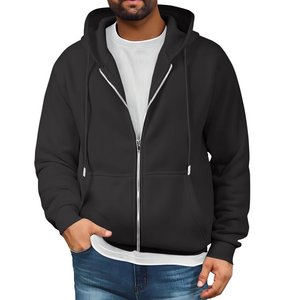 Sudaderas con capucha para hombre Loose Fit Zip Up Sudadera con capucha con cordón 2025 Otoño Casual Jersey de manga larga - Product Image 1