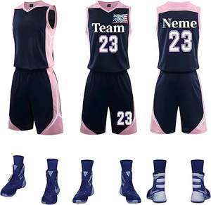 Vente en gros de maillots de basket réversibles personnalisés, nouveaux shorts d'uniforme de basket-ball avec technique de teinture par sublimation - Product Image 5