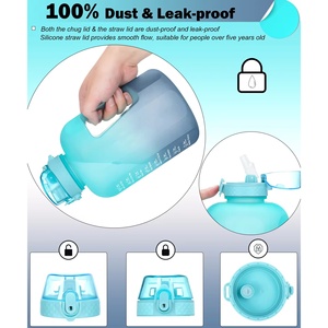 Silverjet Plastic Water <b>Bottle</b> 64oz Large Capacity Sport <b>Bottle</b> With <b>Straw</b> Lid For Camping Travel - Product Image 5