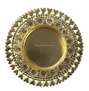 Bougeoir en métal floral traditionnel indien fait à la main pour la décoration intérieure mariages Diwali fêtes cadeaux meilleure vente - Product Image 2