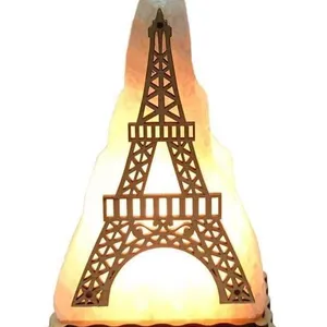 파키스탄에서 히말라야 핑크 소금과 에펠 타워 모양 3D 소금 램프 히말라야 크리스탈 소금 램프 최고의 품질 야간 조명 oem