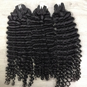 Extensions de cheveux humains noirs 100% vierges vietnamiens, qualité supérieure, double trame, bouclés à l'eau - Product Image 6