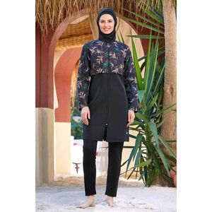 Nissa nero completamente coperto Hijab costume da bagno Cover up modello 9282 - Product Image 4