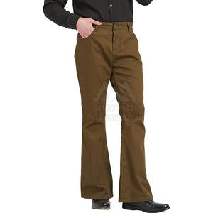 Pantalon évasé respirant pour homme Pantalon large Tissu en coton doux pour un pantalon évasé confortable et décontracté - Product Image 6