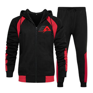 OEM Ensemble d'entraînement à rayures avec design personnalisé Vêtements de sport imprimés délavés à l'acide pour hommes comprenant un pantalon de survêtement XL, un legging, un short de jogging pour le printemps - Product Image 1