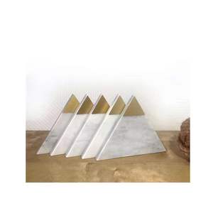 แผ่นรองจานทรงกลมทำจากทองเหลืองและหินอ่อนออกแบบได้ตามต้องการ - Product Image 3